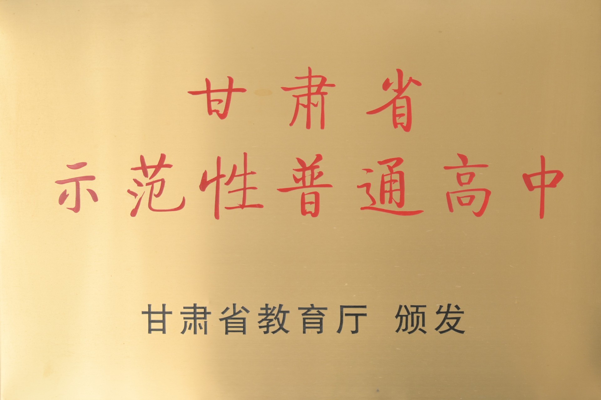 甘肃省示范性普通高中